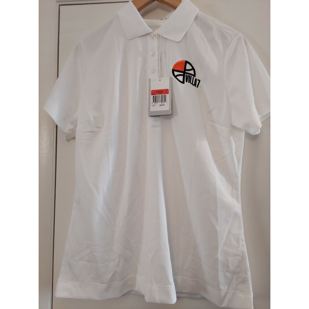 NWT Nike White Polo VILLA 7 Basketball Womens Sz Large
